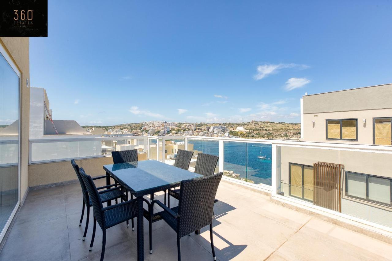 Lux Sea Front Penthouse With Breathtaking Views In St Pauls By 360 Estates Apartment St. Paul's Bay Exterior photo